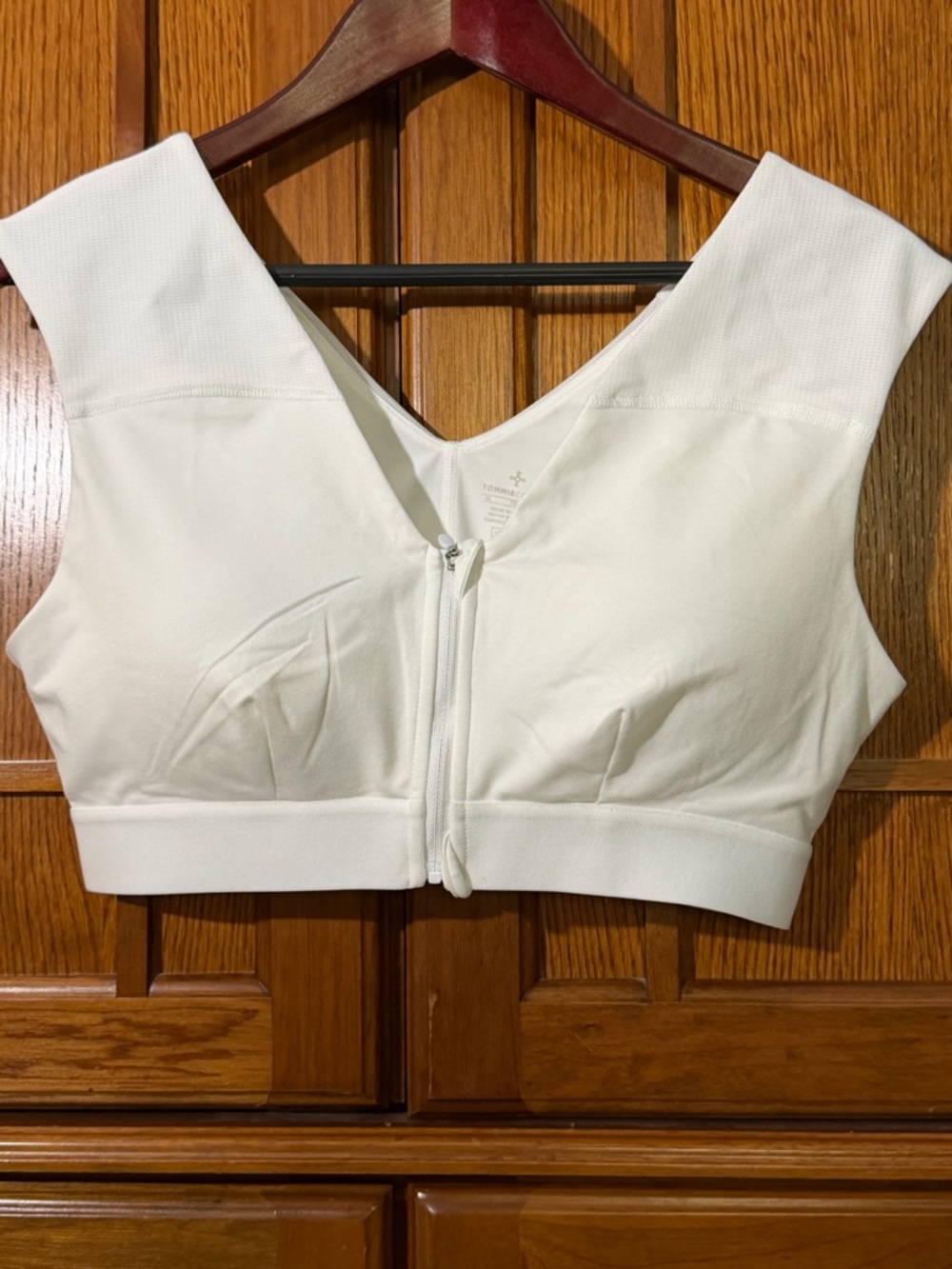 Tommie Copper Zip-Up Shoulder Support Sports Bra Ergonomic Posture Back 9004WR